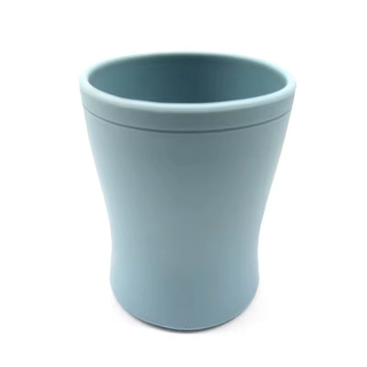 ZYAN Silicone Open Cup – Toddler Training Cup for Weaning & Independent Drinking (Blue/Pink)