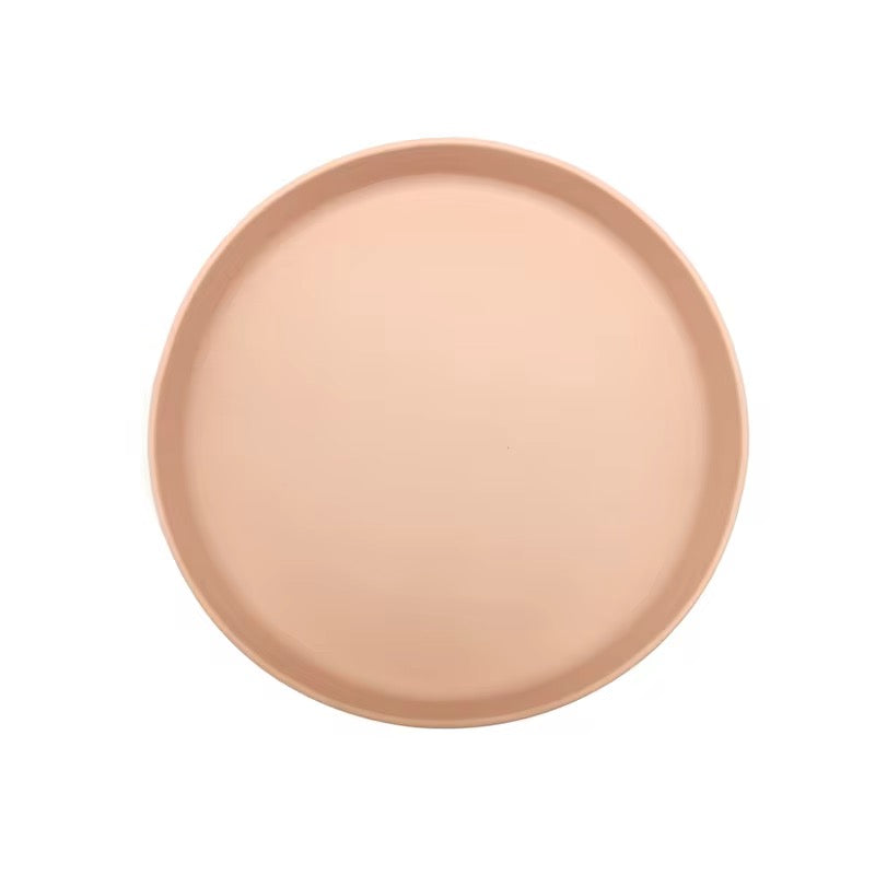 ZYAN 4-Compartment Silicone Suction Plate – Mess-Free Weaning & Toddler Feeding (Blue/Pink)