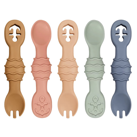 Baby’s First Cutlery Set by ZYAN – Silicone Baby Spoon and Fork for Baby-Led Weaning (BPA-Free, UK)