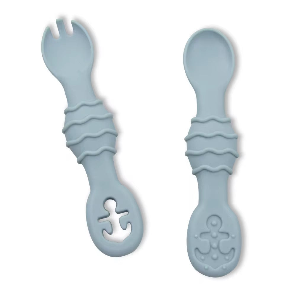 Baby’s First Cutlery Set by ZYAN – Silicone Baby Spoon and Fork for Baby-Led Weaning (BPA-Free, UK)