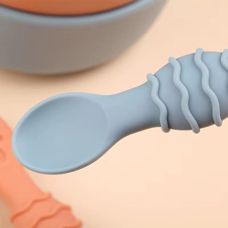 Baby’s First Cutlery Set by ZYAN – Silicone Baby Spoon and Fork for Baby-Led Weaning (BPA-Free, UK)