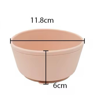 ZYAN Silicone Suction Bowl – Baby & Toddler Weaning Bowl with Strong Suction Base (Blue & Pink)