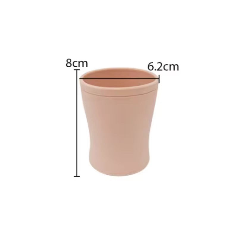 ZYAN Silicone Open Cup – Toddler Training Cup for Weaning & Independent Drinking (Blue/Pink)