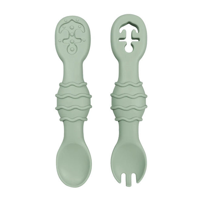 ZYAN First Cutlery Set | Baby's First Spoon & Fork for Baby-Led Weaning | BPA-Free