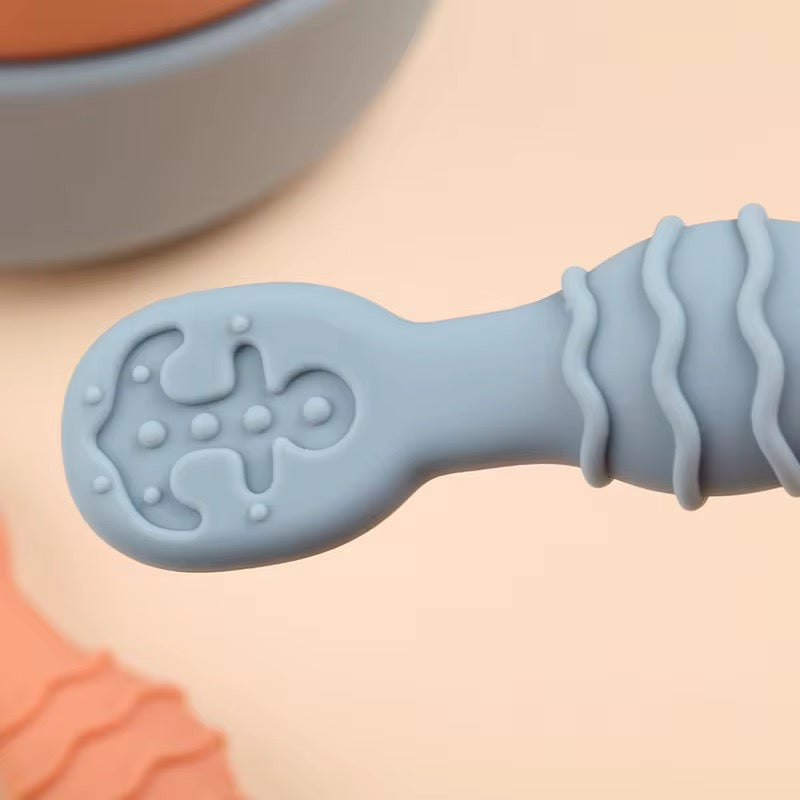 Baby’s First Cutlery Set by ZYAN – Silicone Baby Spoon and Fork for Baby-Led Weaning (BPA-Free, UK)