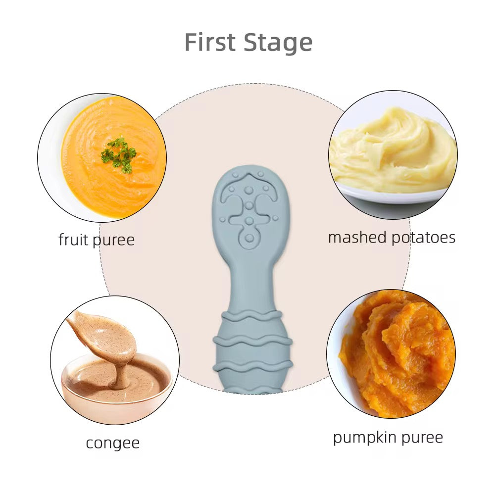 Baby’s First Cutlery Set by ZYAN – Silicone Baby Spoon and Fork for Baby-Led Weaning (BPA-Free, UK)